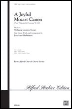 Joyful Mozart Canon Two-Part choral sheet music cover Thumbnail